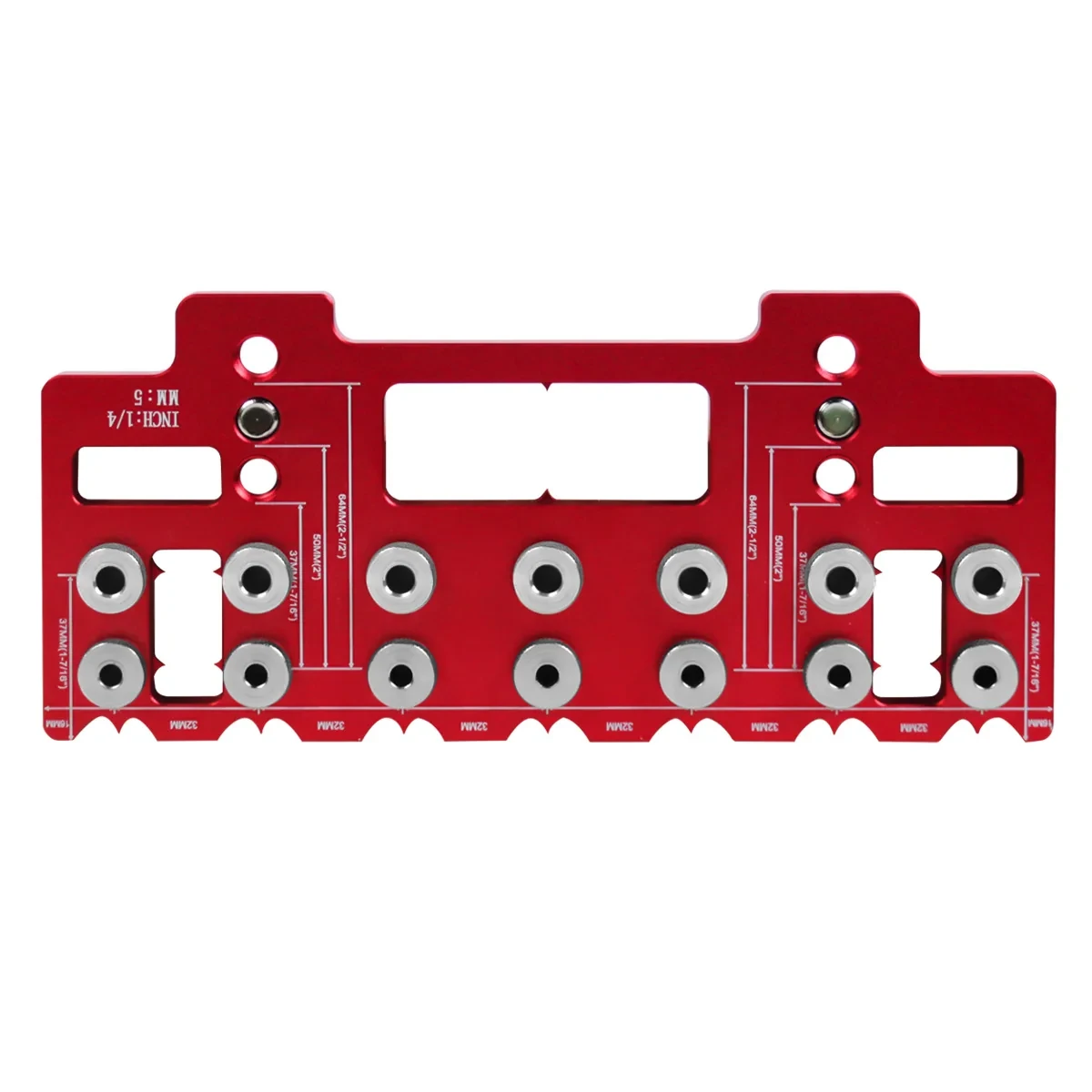 JIGHOLE 5mm 1/4 Inch Aluminum Pocket Hole Jig | Drill Guide for Straight Cabinet Holes - Image 2