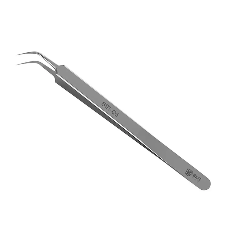 BEST BST-Q5 Fly Wire Tweezers | 0.01mm Curved Tip | Stainless Steel BGA Rework Tool - Image 3