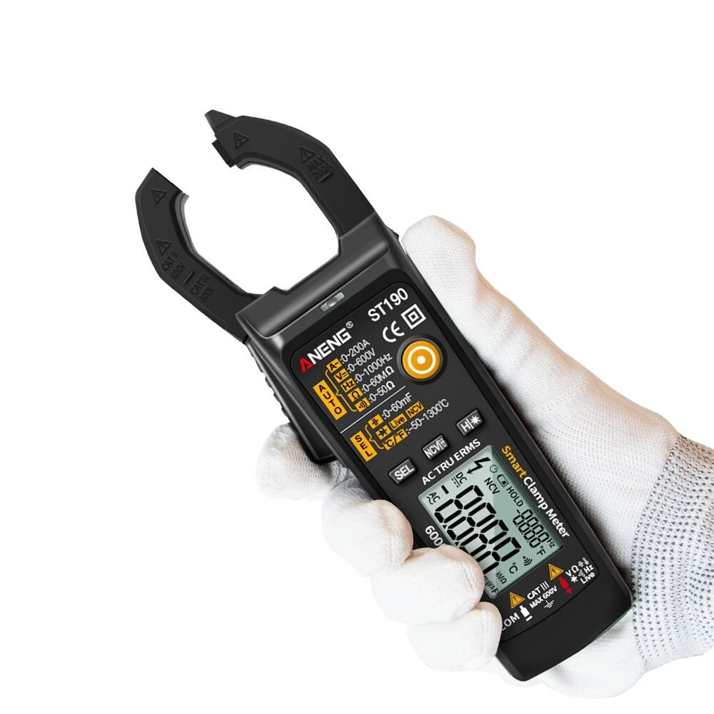 ANENG ST190 True RMS Clamp Meter - 6000 Count Digital Multimeter | AC Current Tester - Image 3