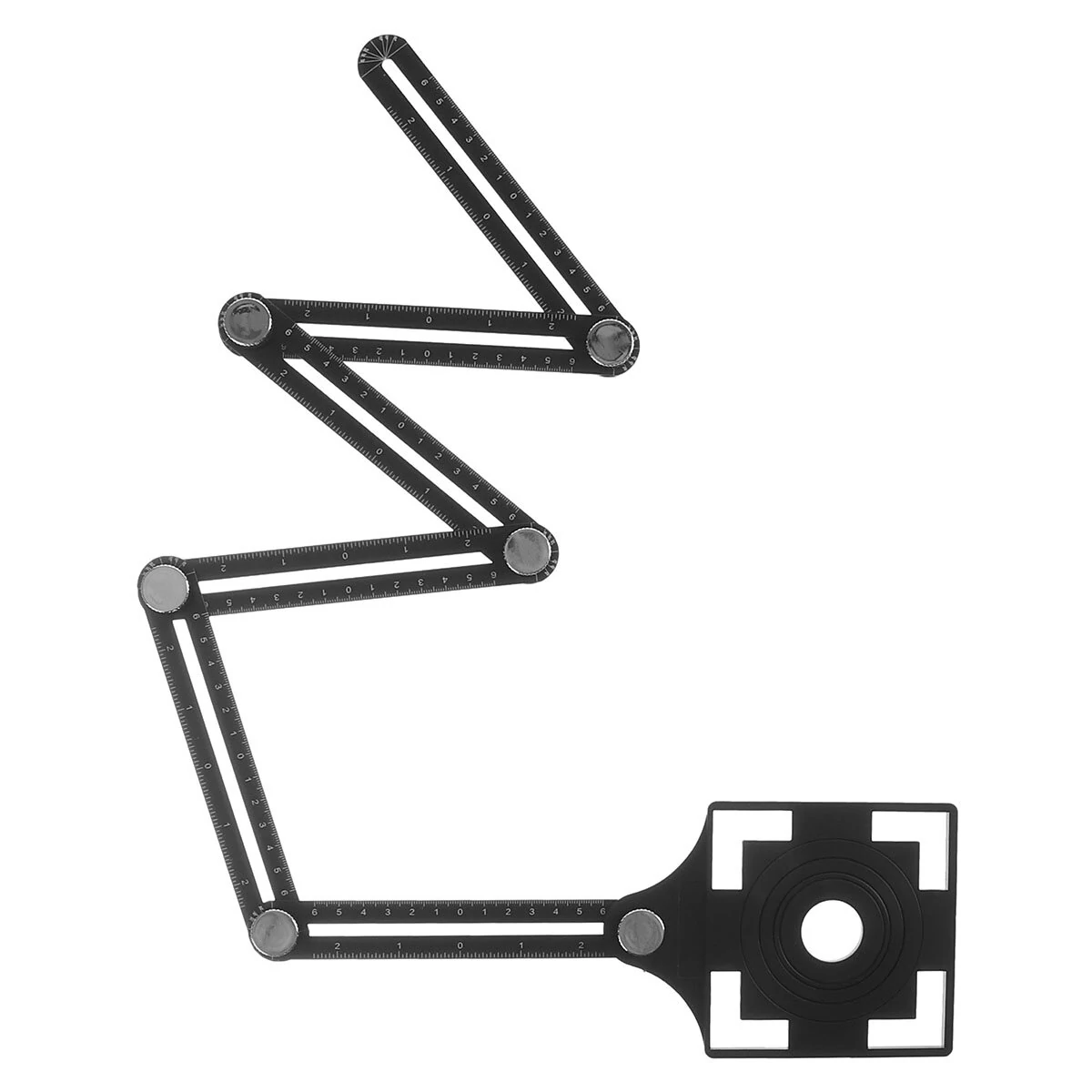 Six Fold Adjustable Ceramic Tile Hole Locator | Drill Guide Template Tool Ruler - Image 3