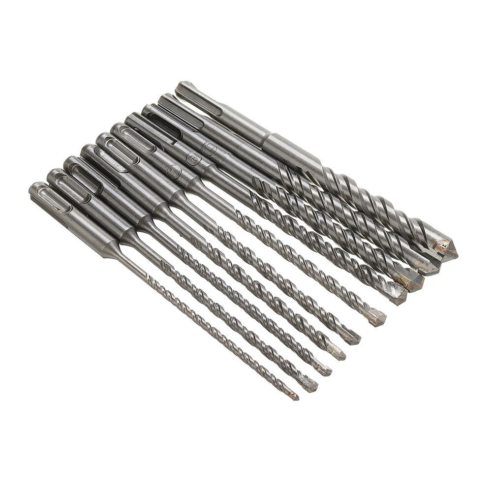 SDS Plus Masonry Drill Bit Set - 10Pcs 4-14mm | 160mm HSS Metal for Hammer Drills - Image 3