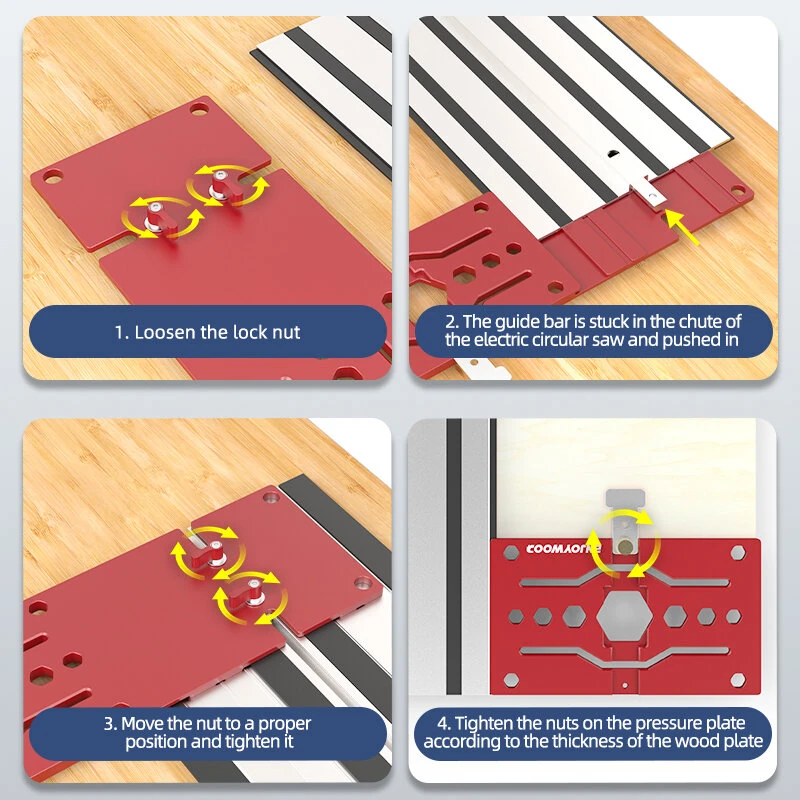 ENJOYWOOD Track Saw Right Angle Guide | Square Angle Stop for DeWalt Rail - Image 4