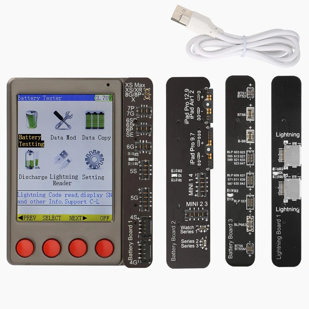 W28 Pro Battery Tester for iPhone iWatch Huawei - USB Data Cable Tester - Image 2