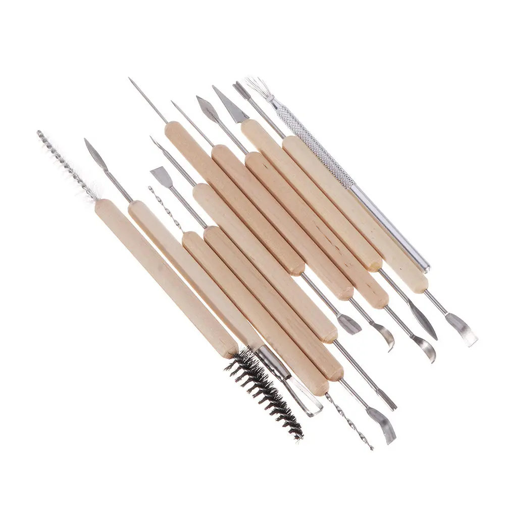 11Pcs Clay Sculpting Tool Kit - Polymer Ceramic Tools for Modeling & Carving - Image 2
