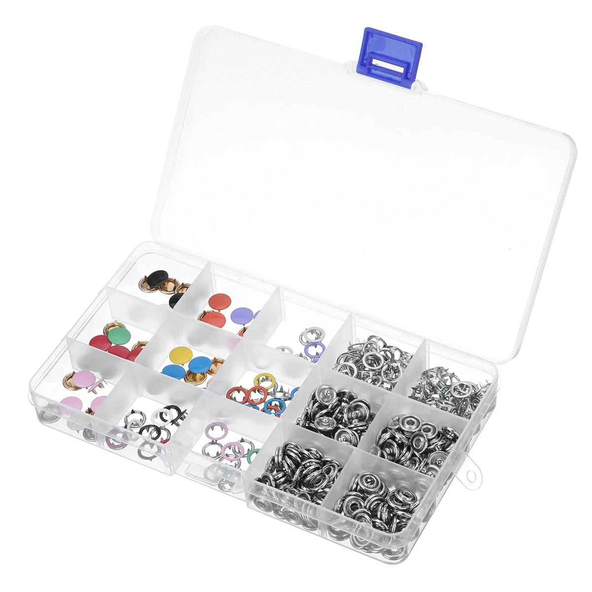 DIY Press Studs Tools Kit - 100/200 Sets Assorted Colors Snap Metal Sewing Buttons - Image 3