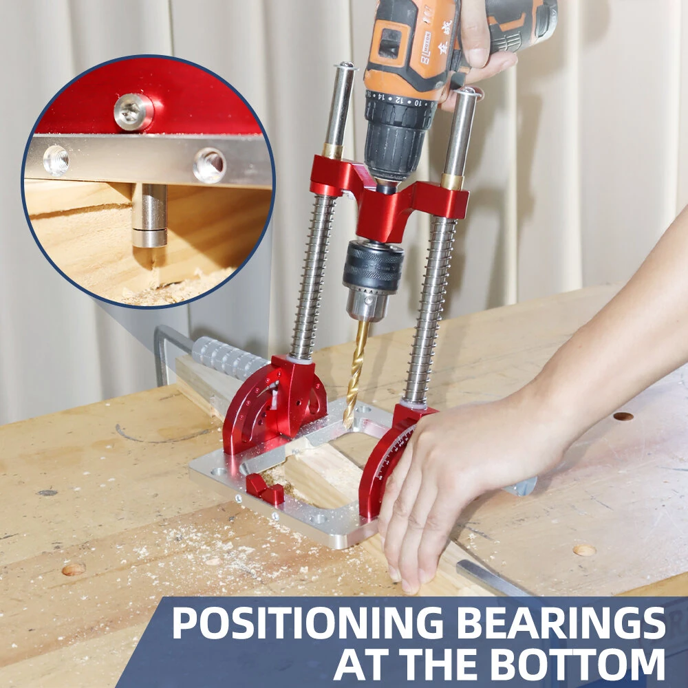 ENJOYWOOD Upgraded Multi-Angle Drill Guide | Adjustable Height Pocket Hole Jig for DIY - Image 5