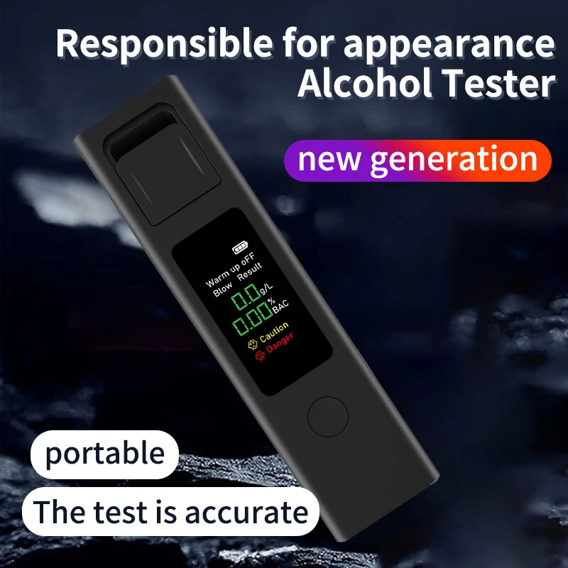 JK-01 Portable Alcohol Tester - 0.96 Inch TFT LCD Display & Semiconductor Sensor - Image 2