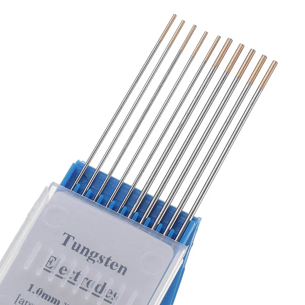 WL15 TIG Welding Tungsten Electrodes - 10Pcs 150mm 1.0/1.6mm Golden Tip Rods Set - Image 2