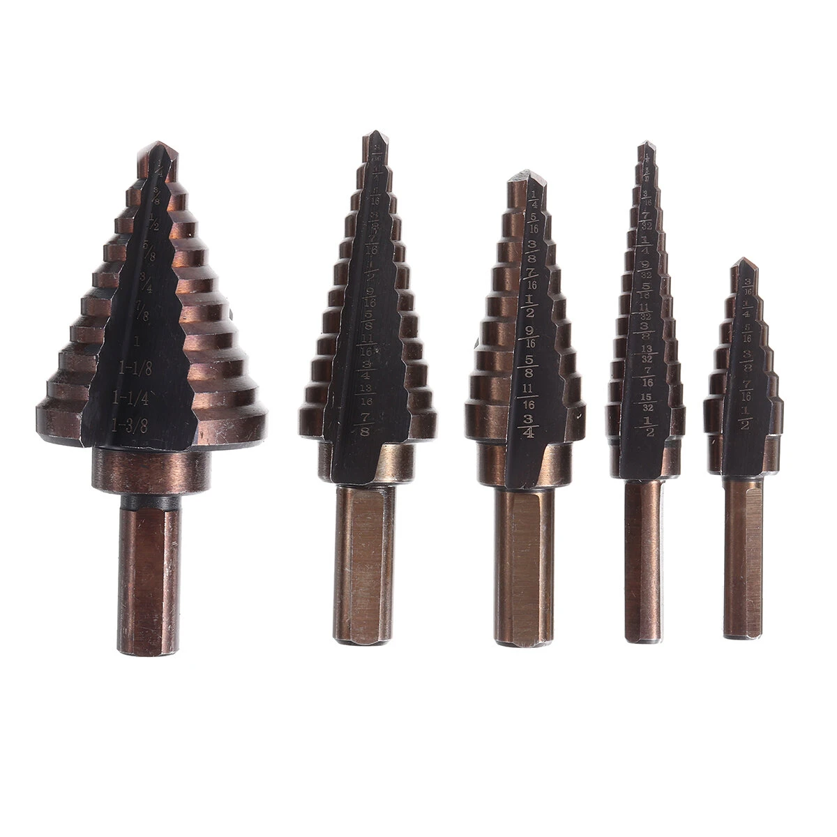 British HSS Triangle Step Drill - 5pcs Hole Saw Cutter Set for Aluminum - Image 4