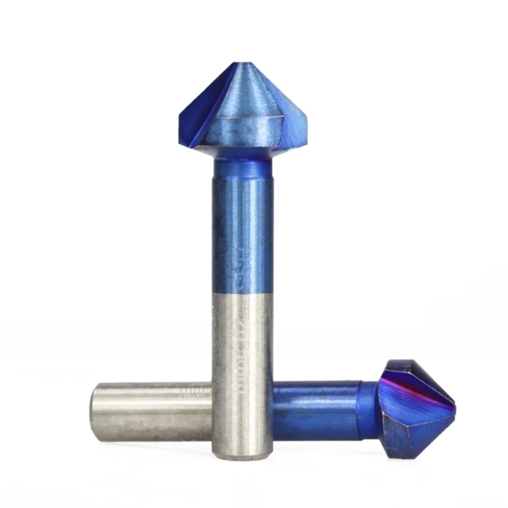 Drillpro 6Pcs HSS Chamfer Drill Bit Set | 6.3-20.5mm 90° 3 Flute Nano Blue Coated - Image 3