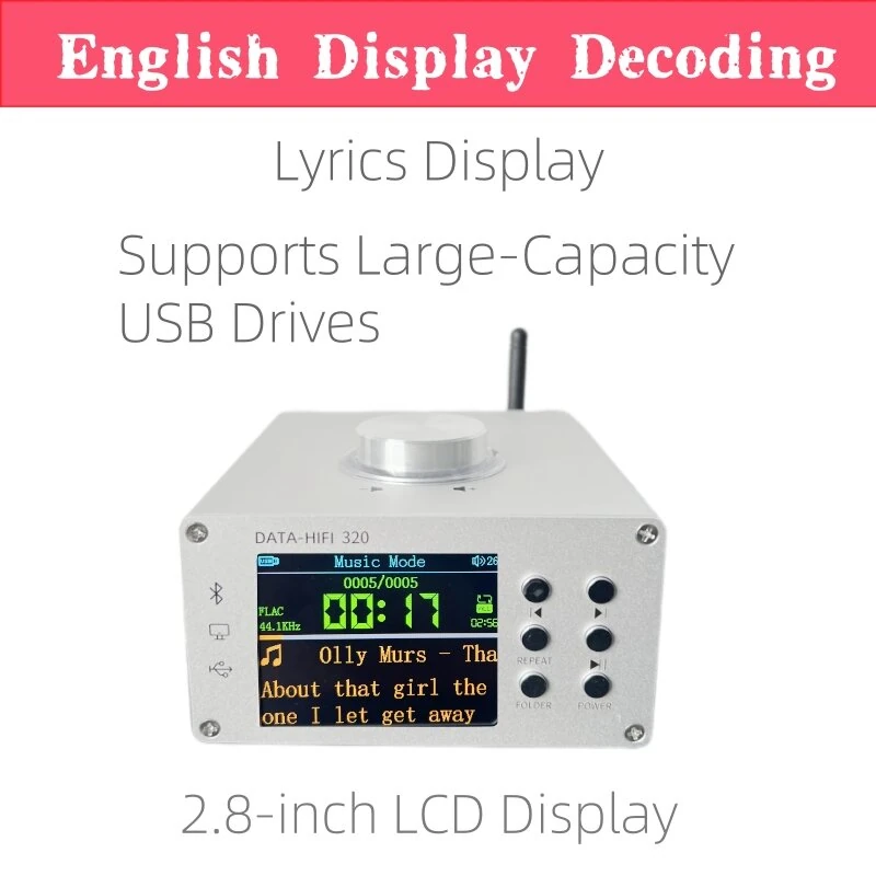 KCX TFT2.8 PLAYER02 Bluetooth 5.3 Audio Decoder Board | 2.8 Inch IPS Screen | MP3 FLAC Playback - Image 5