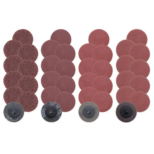 40pcs 2 Inch Roll Lock Sanding Discs | 24 60 120 240 Grit Sandpaper Kit - Image 3