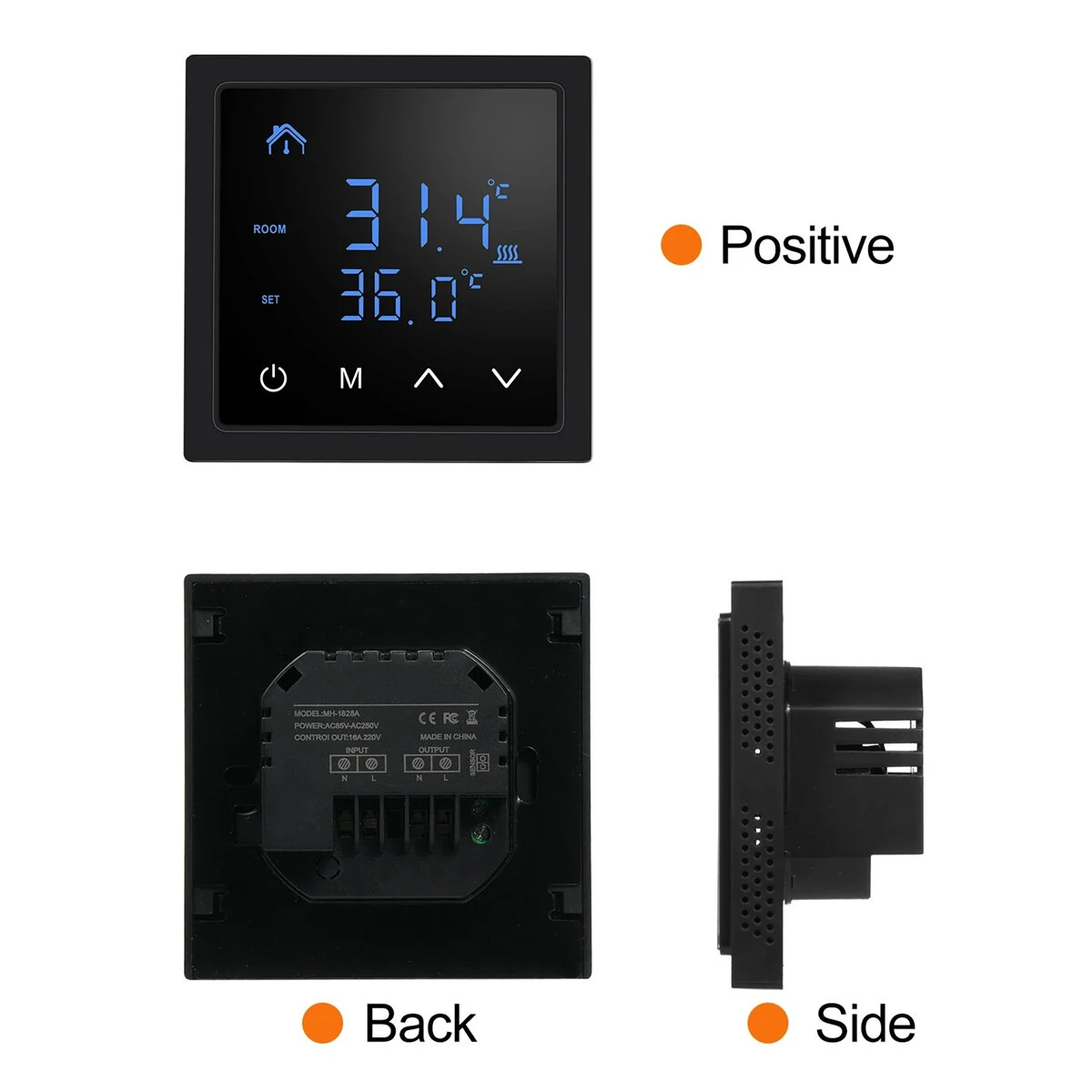 Intelligent Thermostat 16A | Floor Heating Controller | LED Touch Screen 85-265V - Image 5
