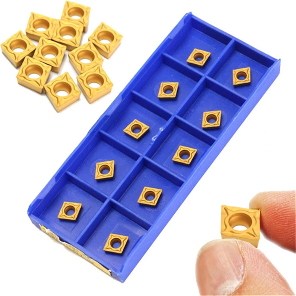 YBC251 CCMT060204-HM Carbide Insert - 10pcs Titanium Coated Cutter | Wood Turning Tool - Image 2