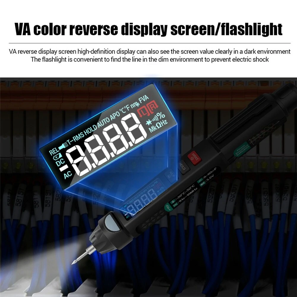 ANENG A3008 Digital Multimeter | 6000 Counts Auto Sensor Pen Tester & NCV Meter - Image 4