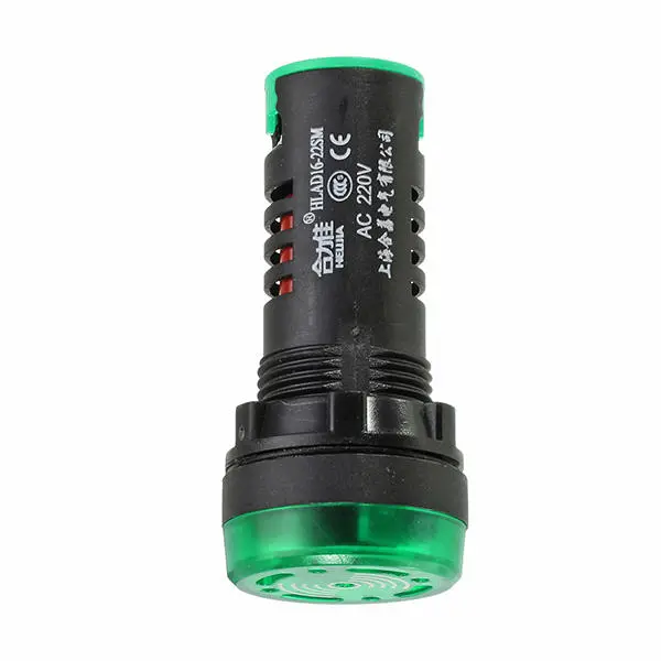 Machifit 22mm Signal Lamp & Buzzer - 220V AC Green Flash Indicator Light - Image 5