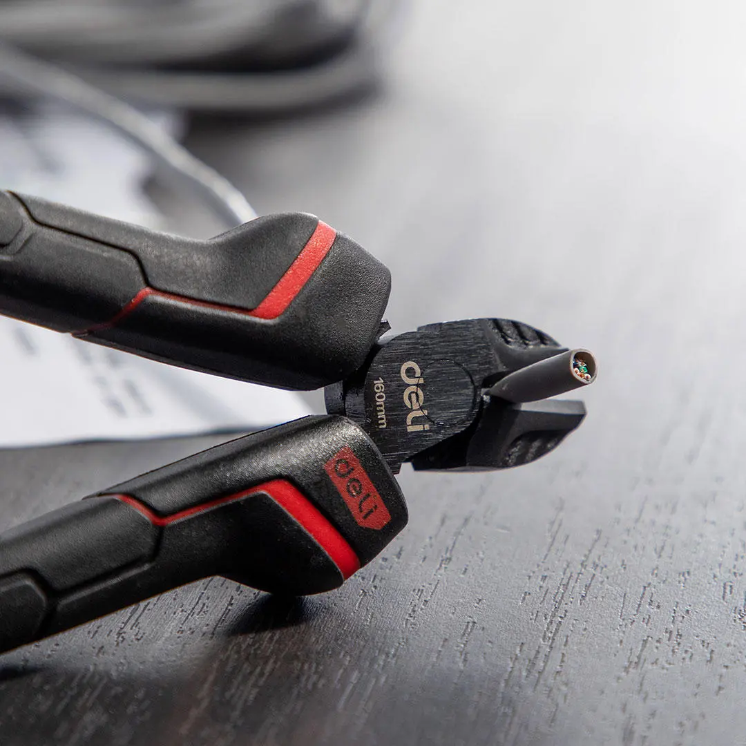 DeLi DL0204 Right-Hand Diagonal Nose Pliers | Anti-Slip Insulation Rubber Hand Tool - Image 5