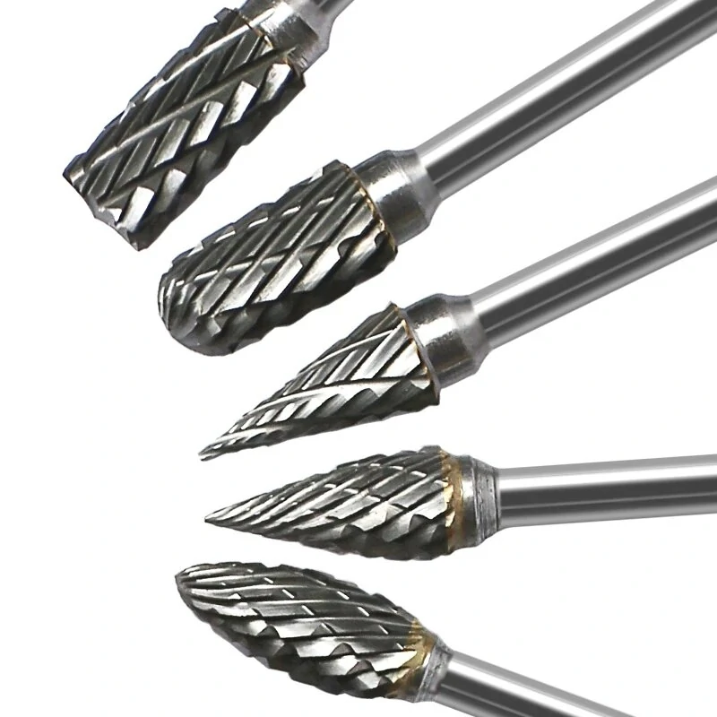 10Pcs 1/8 Shank Tungsten Carbide Milling Cutter Set | HSS Steel Cone & Diamond Drill - Image 2