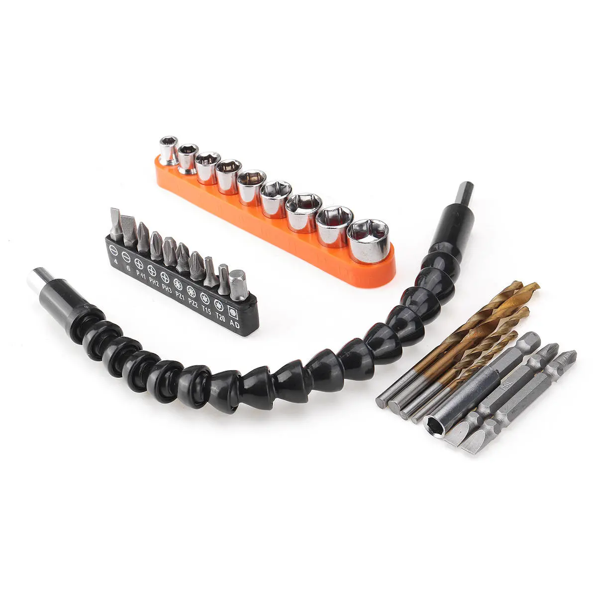 21-27pcs Drill Bits Set with Flexible Shaft | Drill Attachment Tool Kit - Image 4