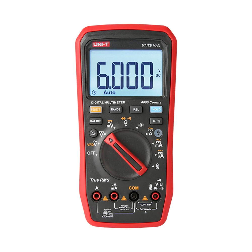 UNI-T UT17B MAX True RMS Digital Multimeter | Auto-Range Voltmeter Ammeter - Image 2