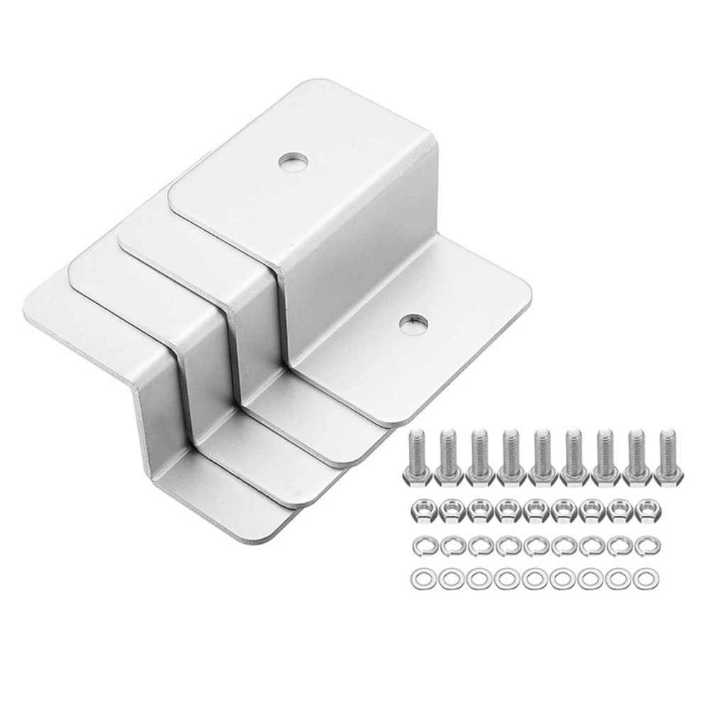 ZB-04 Solar Panel Mounting Z Brackets Kit - 4pcs Aluminum Alloy for Motorhomes & Yachts - Image 4