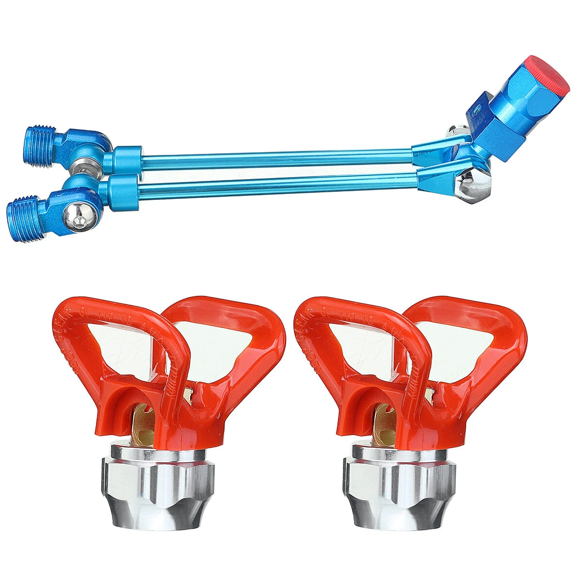 Double Head Spray Gun Kit - Gravity Feed for Paint Primer & Metal - Image 2