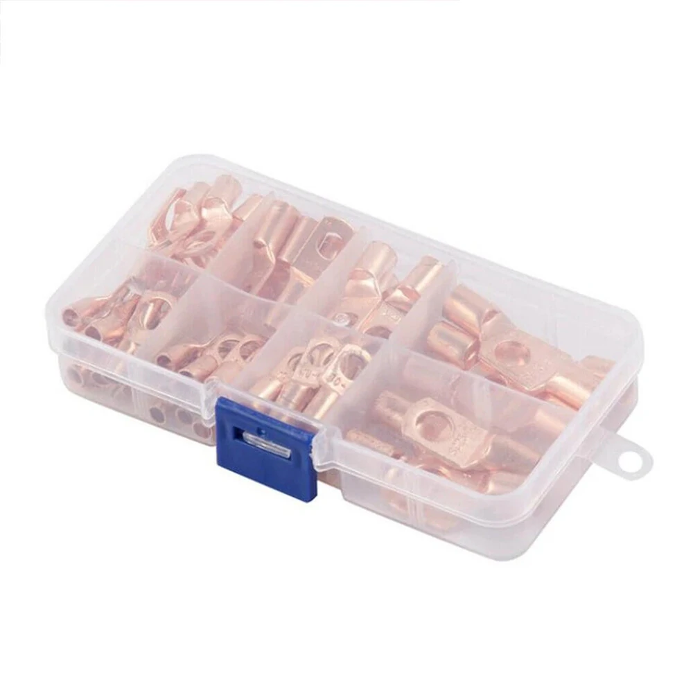 60pcs SC6-25 Copper Ring Terminals | Bare Cable Crimp Connectors Kit - Image 2