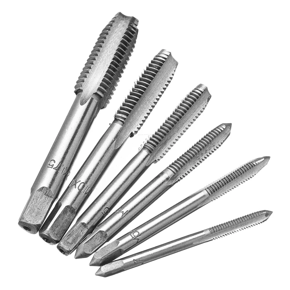 Drillpro 6pcs M4-M12 Thread Tap Set with Adjustable Wrench | Hand Tapping Tool - Image 5