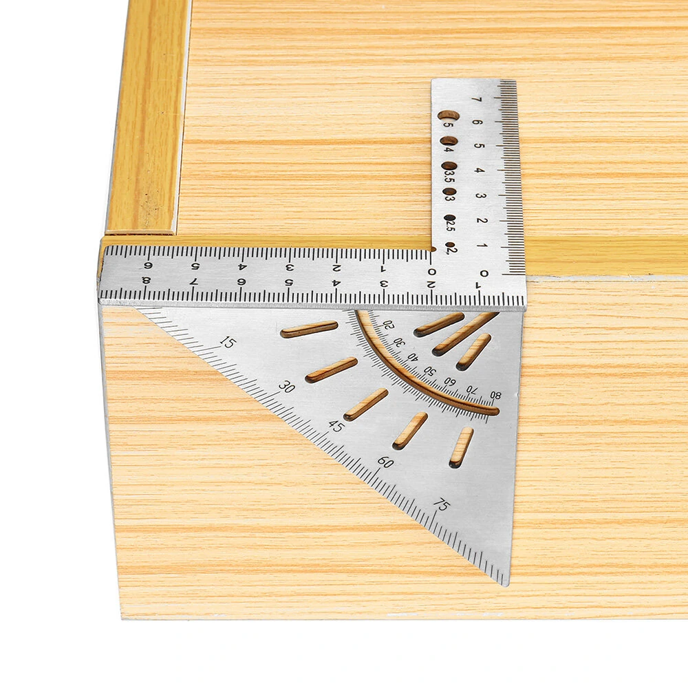 45/90 Degree Mitre Angle Measuring Square - Stainless Steel Woodworking Ruler | Carpenter Layout Tool - Image 5