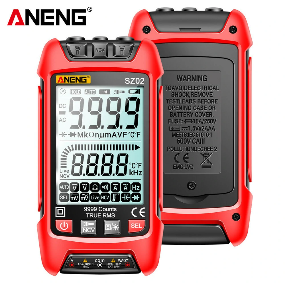 ANENG SZ02 True RMS Digital Multimeter - 9000 Counts Auto Range | Capacitor Tester - Image 3