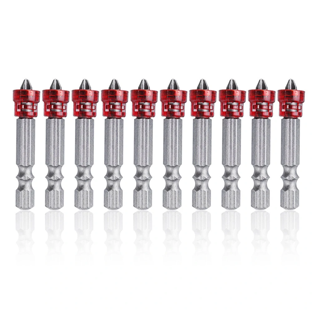 10pcs PH2 Magnetic Screwdriver Bits - 50mm 1/4 Inch Hex Shank - Image 3