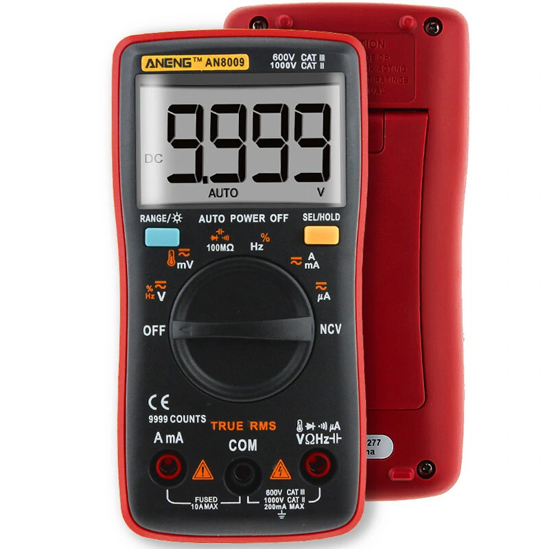 ANENG AN8009 True RMS Digital Multimeter - 9999 Counts NCV AC DC Voltage Tester - Image 4