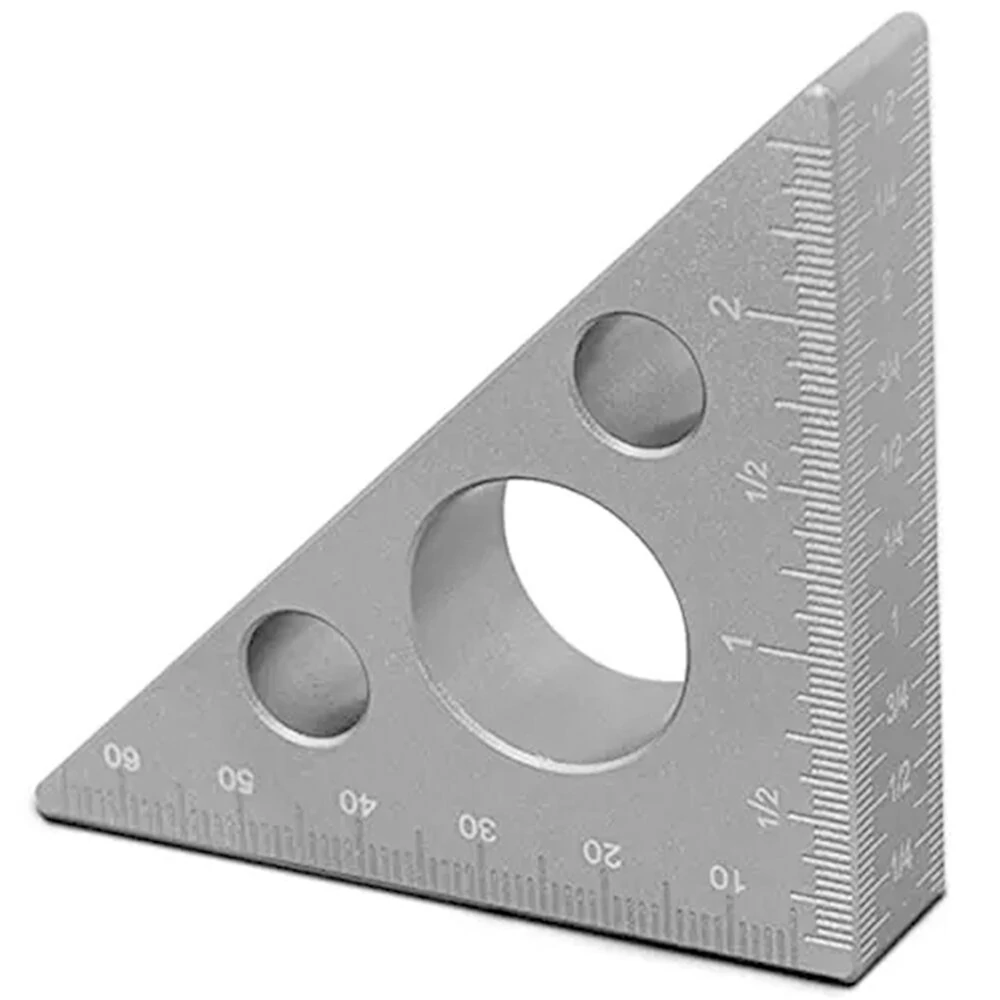 ETOPOO Woodworking Triangle Angle Ruler - 90 & 45 Degree Precision Tool | Aluminum Alloy - Image 2
