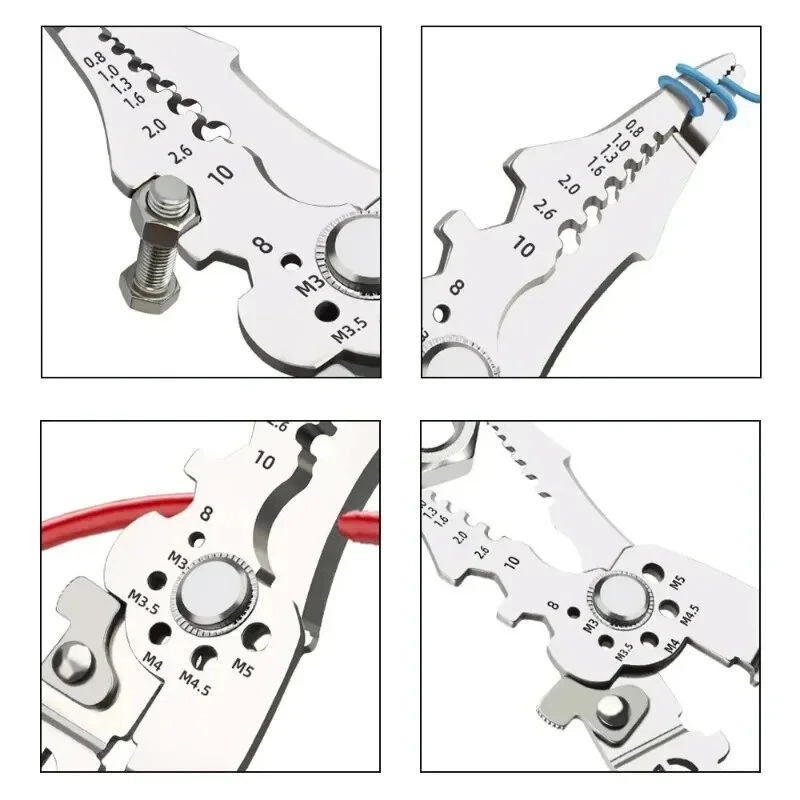 Multi Functional 5-in-1 Wire Stripping Pliers | Cutting Crimping Tool | Non-Slip Handle - Image 5