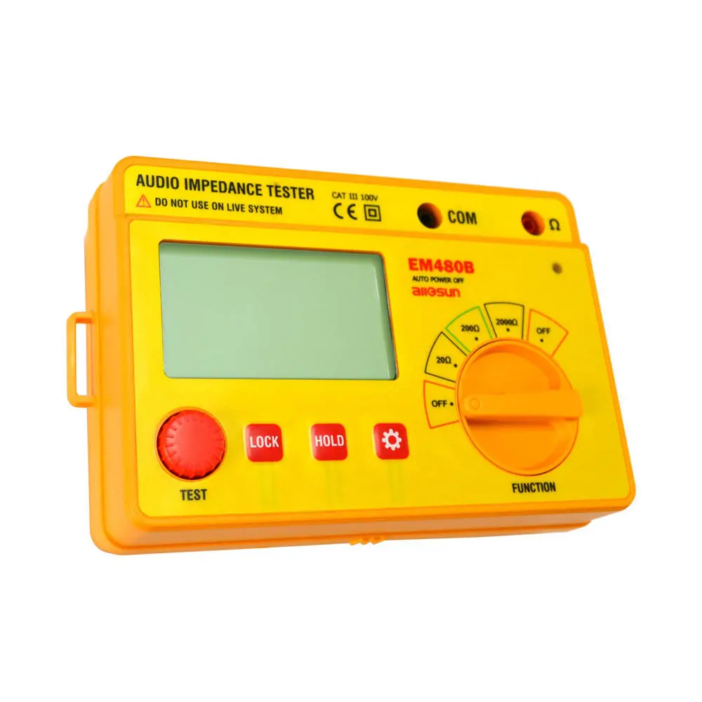 ALL SUN EM480B Audio Impedance Tester | Portable Insulation Meter CATIII 2000Ω - Image 3