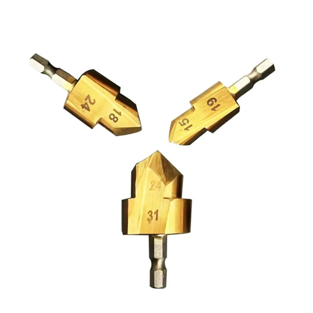 3PCS High-Speed Steel Countersink Drill Bits - 6.35mm Hex Shank | #20 #25 #32 - Image 3
