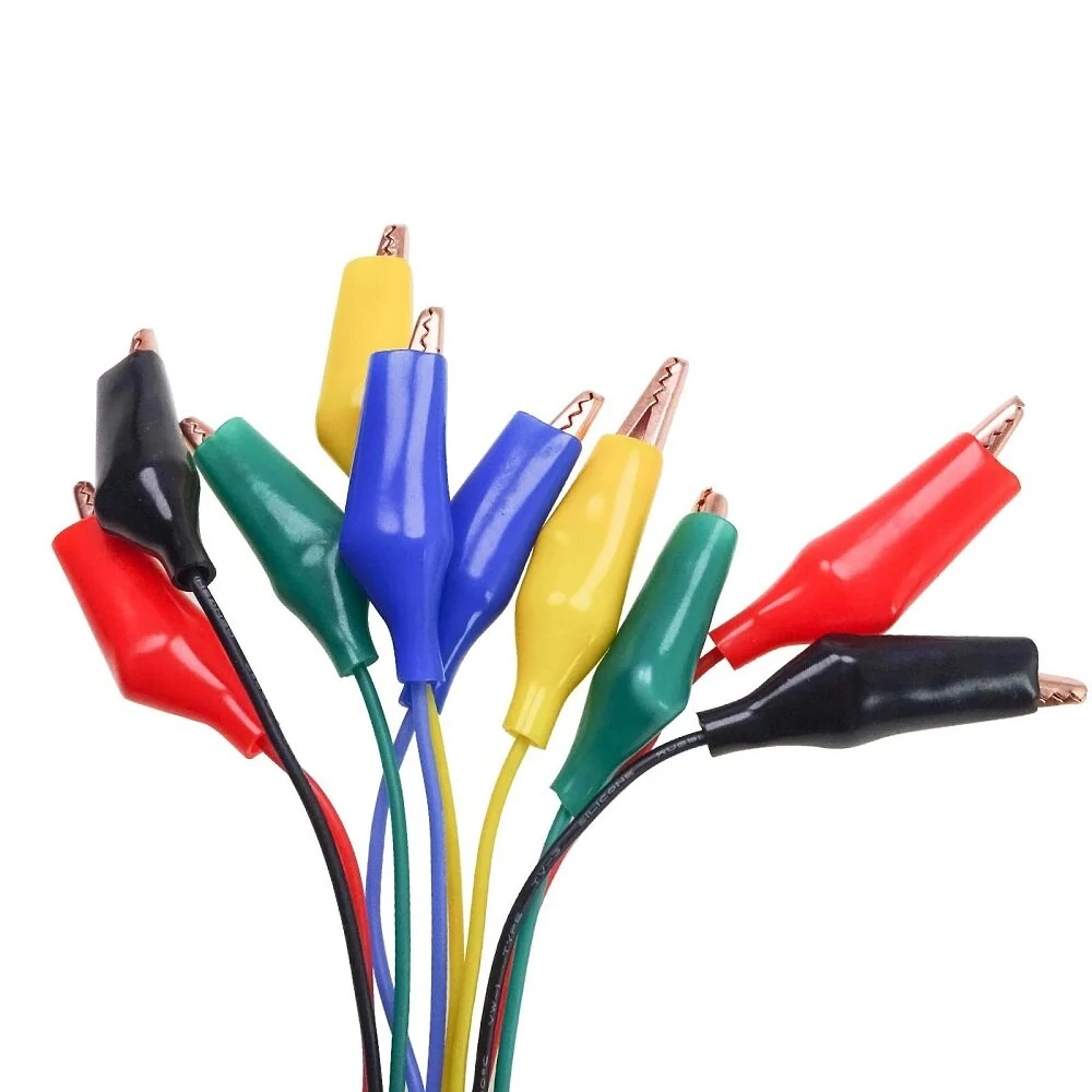 P1531 Dupont Wire Kit - 10PCS Female to Crocodile Clip Test Leads | Silicone Jumper Cables - Image 5