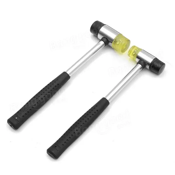 Rubber Mallet Hammer - 25mm & 30mm Double Face Nylon Head - Soft Tap Tool - Image 2