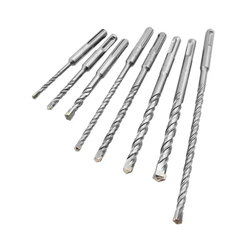 8Pcs SDS Plus Hammer Drill Bits - 5-12mm Carbide Tip Masonry Set - Image 2