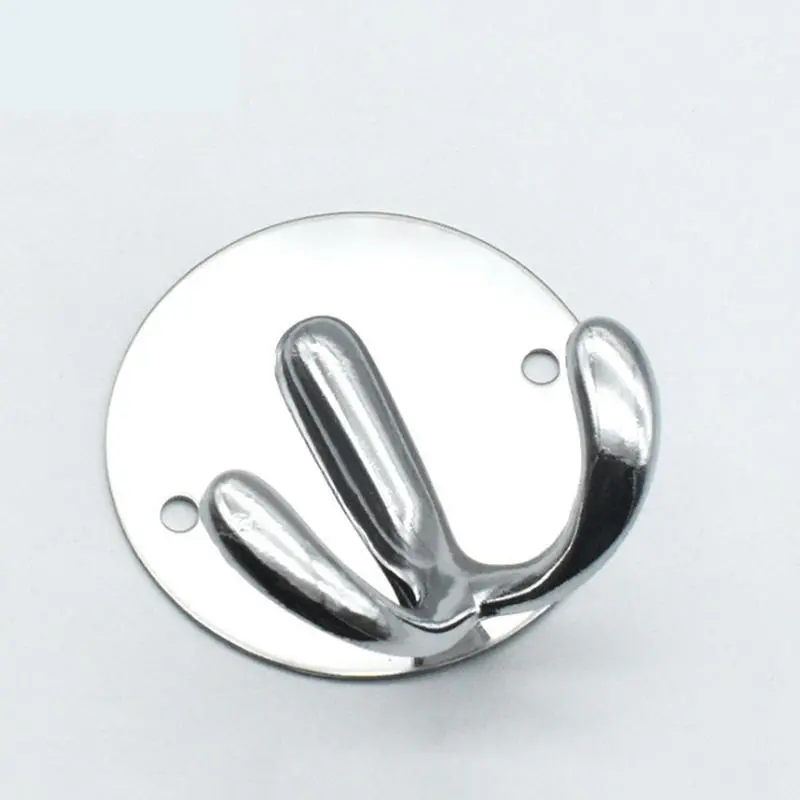Stainless Steel Wall Hanger - Double Hook for Keys, Coats & Towels - Image 4