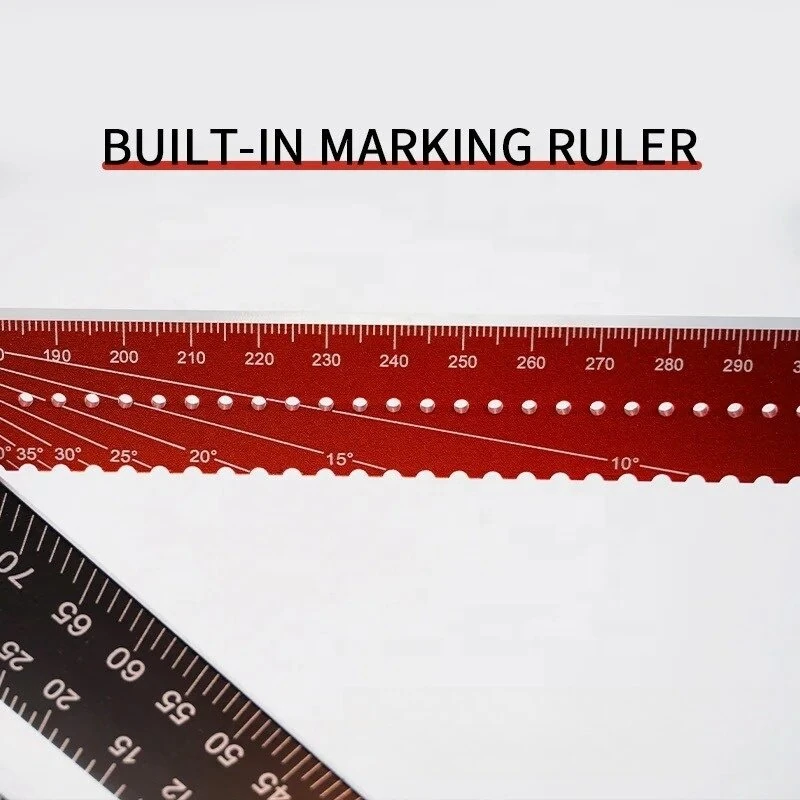 Aluminum Alloy Triangle Ruler - 7 & 12 Inch Foldable Woodworking Tool with Magnet - Image 5