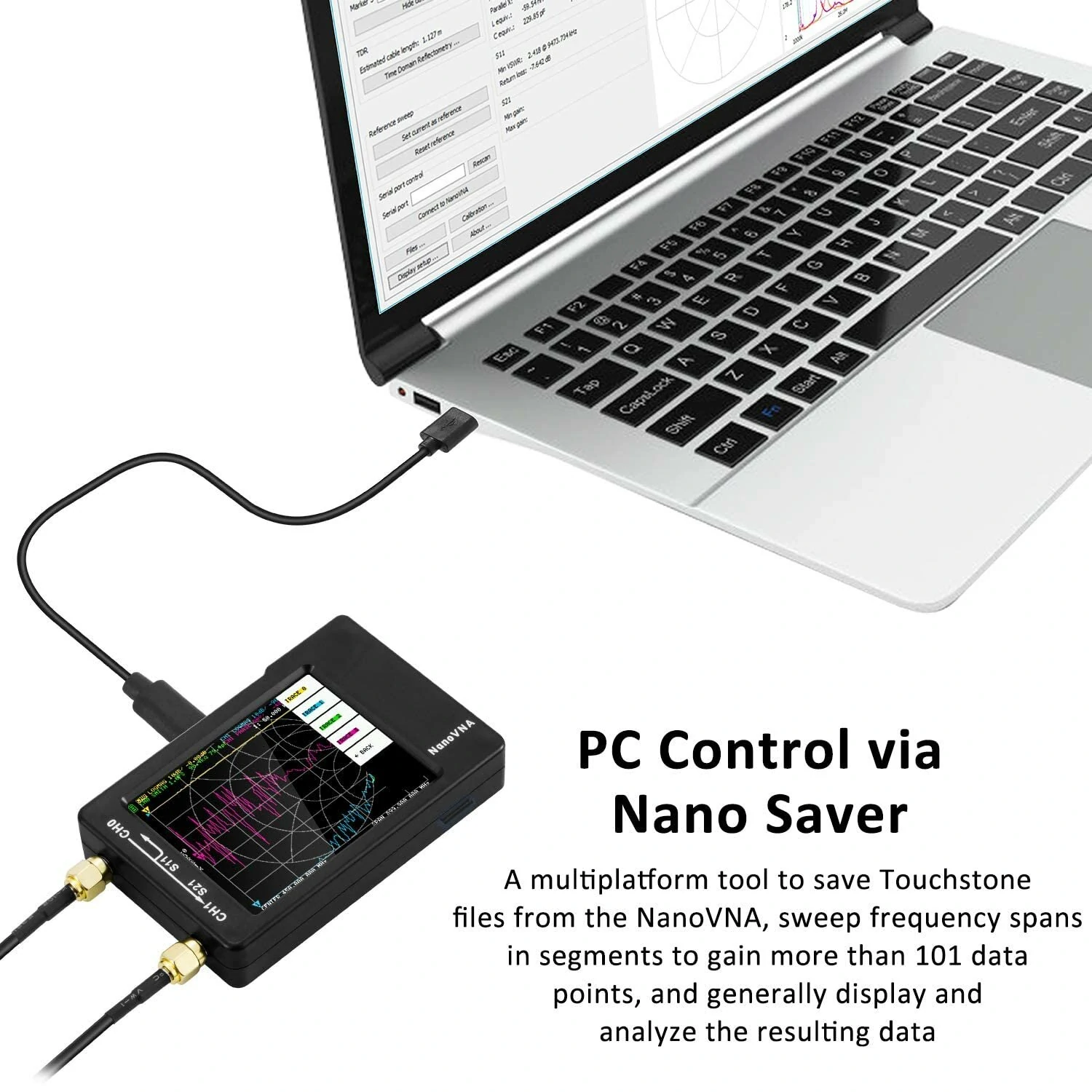 Original Hugen NanoVNA-H V2.8 Inch Antenna Analyzer 10KHz-1.5GHz | MF HF VHF UHF | With SD Card Slot V3.6 - Image 4