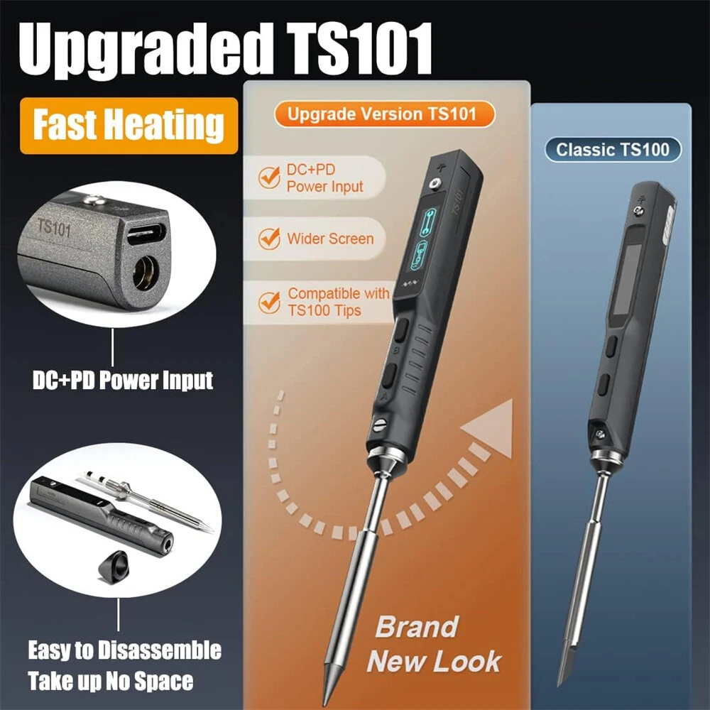 TS101 Smart Soldering Iron - 65W USB-C | 50-400°C Adjustable | Compact & Lightweight - Image 4