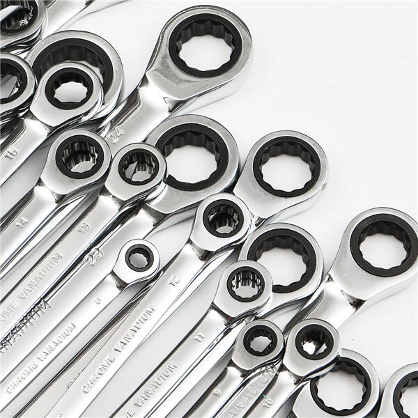 Raitool HT01 Chrome Vanadium Steel Ratchet Wrench Set | Fixed Head 6-32mm Metric - Image 3