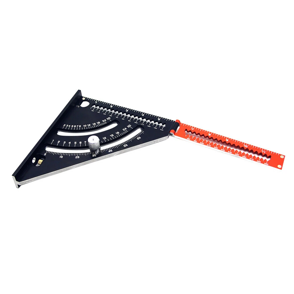 2-in-1 Folding Aluminum Alloy Triangle Square Ruler | Extendable Arm Layout Tool - Image 4