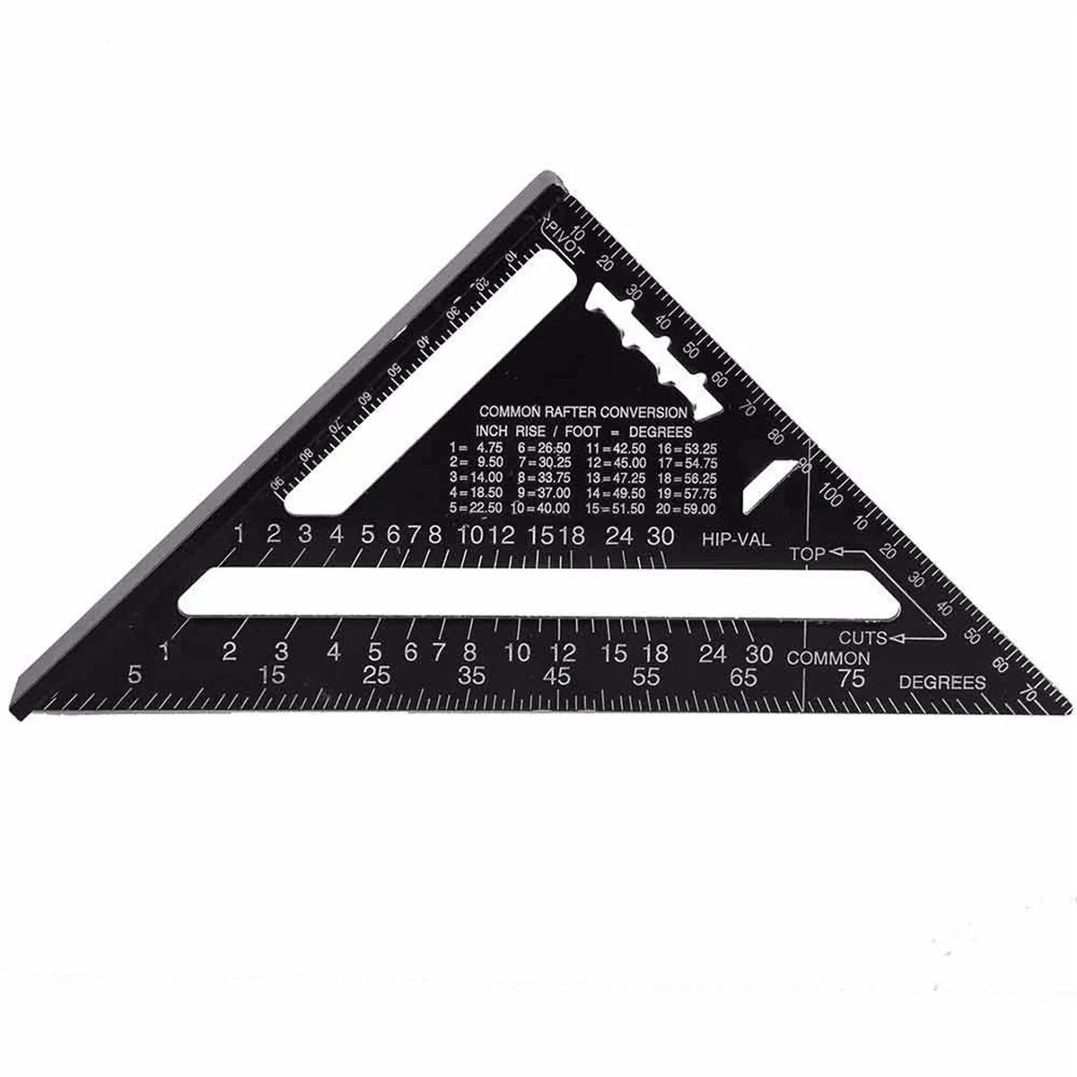 Swanson 7 Inch Aluminum Rafter Square - Heavy-Duty Triangle Ruler with Protractor | DIY Tool - Image 4