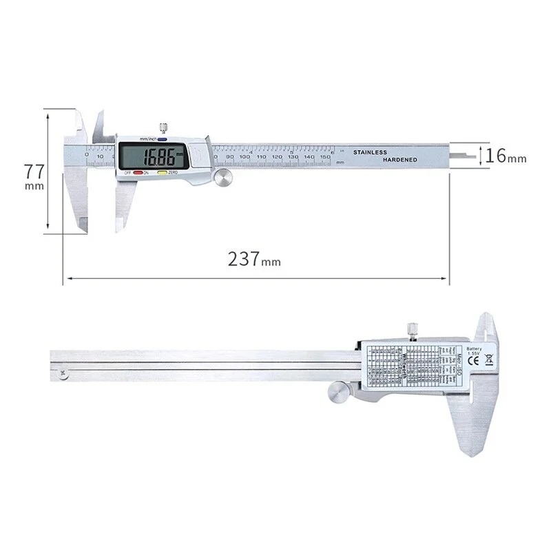 ETOPOO Digital Vernier Caliper 0-150mm | Stainless Steel | 0.01mm Accuracy - Image 5