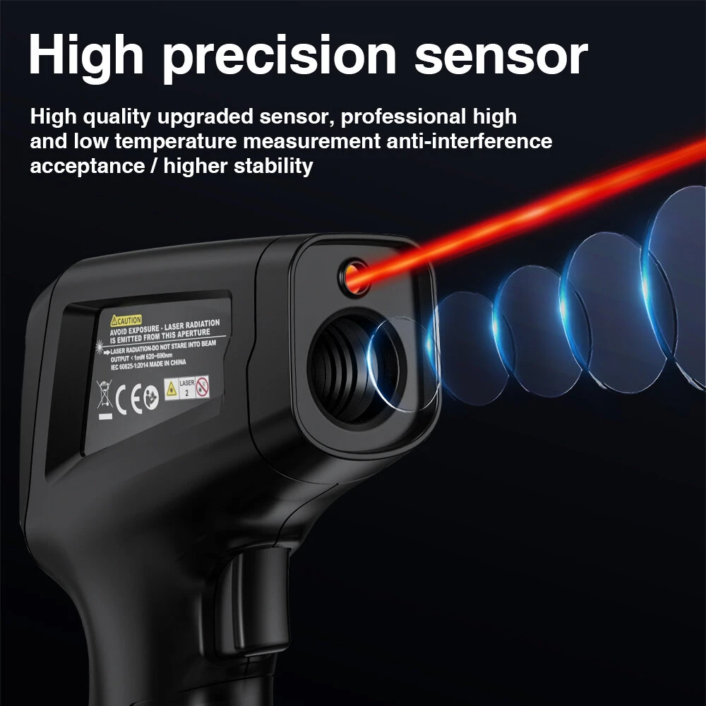 Mestek IR03A/B Digital Infrared Thermometer - Non-Contact Laser Pyrometer for HVAC - Image 5