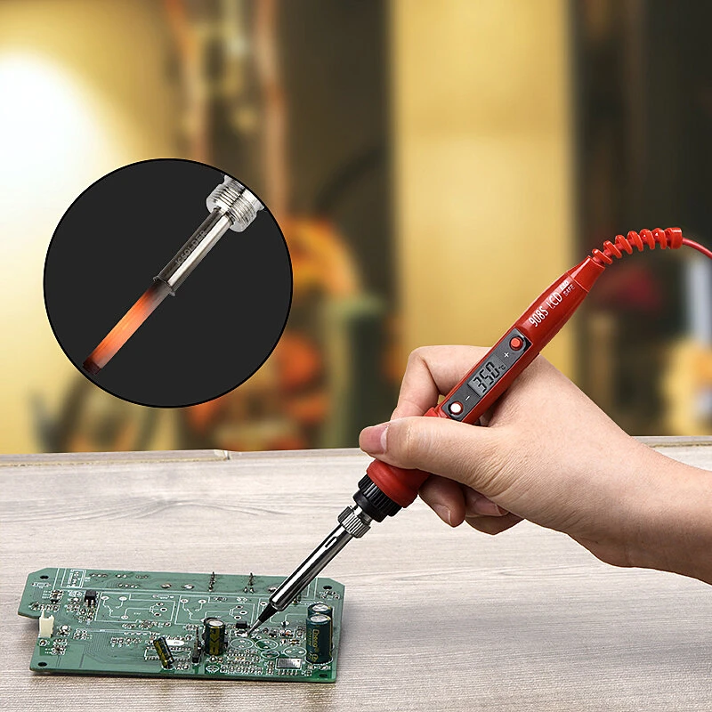 JCD 908S 80W Soldering Iron Kit - Adjustable Temperature LCD - 110V/220V - Image 2