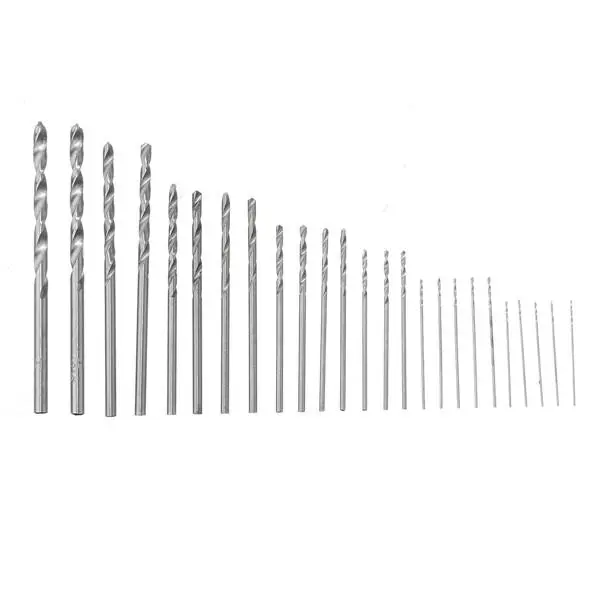 25Pcs HSS Metric Twist Drill Bit Set | 0.5-3mm Straight Shank for Metal - Image 2